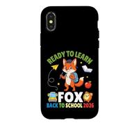 Ready to Learn Fox Back to School 2026 Étudiant Garçon Fille Enfant Coque pour iPhone X/XS