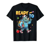 Ready to Learn Rhino Student Rentrée à l'école, garçons et Filles T-Shirt