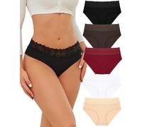 READY TO LOVE Culotte Femme Coton Slip Femme Coton Sexy Dentelle sous-vêtement Taille Basse Culottes Lot