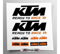 Ready To Race Motorcycle Tank And Helmet Sticker Kit Black Orange Clear Vinyl Base Easy Application Uv Printing Logo ®