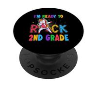 Ready to Rock 2nd Grade Dabbing Unicorn Back to School PopSockets PopGrip Adhésif