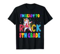 Ready to Rock 5th Grade Dabbing Unicorn Back to School T-Shirt