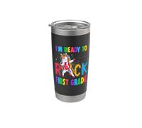 Ready To Rock First Grade Dabbing Unicorn Back To School Gobelet isotherme en acier inoxydable double paroi