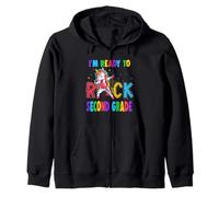 Ready to Rock Second Grade Dabbing Unicorn Back to School Sweat à Capuche