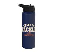 Ready to Tackle Kindergarten Football Back to School Stainless Steel Insulated Water Bottle