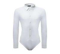 Ready4Dance Chemise de danse standard pour homme - Blanc - L
