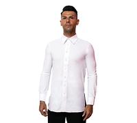 Ready4Dance Chemise homme avec fentes latérales pour danse latine américaine et standard, 33 blanc, Medium