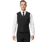 Ready4Dance Gilet Homme Berlin Made in Italy pour Danse Standard et de Salon, Élégant et Confortable, Noir, Tailles M