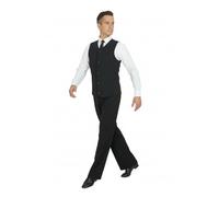 Ready4Dance Orlando Gilet long pour homme avec fentes latérales pour salle de bal et standard de danse, 05 Noir