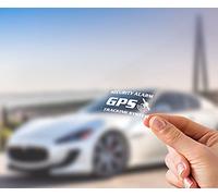 Readyprint 4 Autocollants Antivol Satellitaire GPS, Transparents, pour Vitres Intérieures, pour Véhicules, Dim. 7 x 4 cm