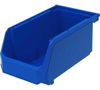 ReadySpace Lot de 6 bacs en plastique pour organisation et rangement pour placard, cuisine, bureau, garage ou garde-manger, bacs empilables (38 x 20 x 18 cm), bleu
