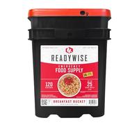 ReadyWise, 120 Portions, Petit-Déjeuner Uniquement, 4 Recettes Différentes, Granola, Muesli Et Fraise, Grab & Go Seau, Lyophilisé, Jusqu’à 25 Ans De Conservation, Nourriture D'Urgence