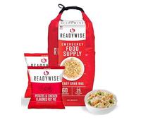 ReadyWise, 60 portions, Petit-déjeuner, Déjeuner et Dîner, Grab & Go Dry-Bag, Lyophilisé, Jusqu’à 25 ans de durée de vie, Nourriture d’urgence, 7 jours pour 1 personne, Nourriture pour 1 semaine