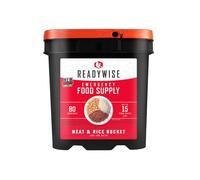 ReadyWise, 80 Portions, Ration d'urgence, Viande et Riz, Bœuf et Poulet avec assaisonnements, Kit Alimentaire Grab & Go, Lyophilisé, Jusqu’à 15 Ans De Conservation, Nourriture D'Urgence