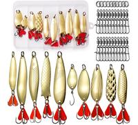 Reafishing Lures Kit,10 Pieces Metal Baits Fish 5g And 8g Fishing Jigs,Accessory Kit Including Fishing Hook-For Trout,Perch,Salmon,Pike