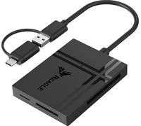 REAGLE Lecteur de cartes 5 en 1 TF SD MS CF XD MicroSD Adaptateur USB-C OTG 5 Gb/s