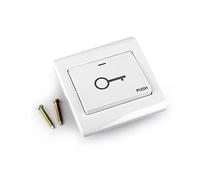 ReaIOKbii Bouton poussoir de déverrouillage de porte, 86 x 86 mm, plastique, pour système de sécurité de contrôle d'accès DIY
