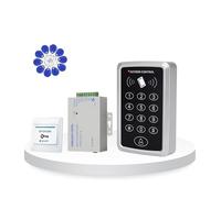 ReaIOKbii Kit Clavier Contrôle d'Accès RFID RealOKbii, Alimentation, Bouton E6, 10 Clés 125kHz, sans Serrure Électrique pour Maison et Bureau