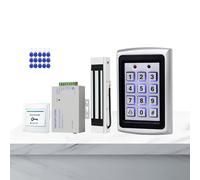 ReaIOKbii Kit complet de contrôle d'accès | Système de sécurité avec serrure magnétique électrique | Entrée clavier de proximité avec télécommande de proximité RFID x15 | Contrôle d'accès pour portes