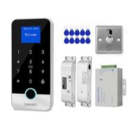 ReaIOKbii Kit de système de contrôle d'accès Bluetooth Tuya avec contrôleur d'accès intelligent RFID à empreintes digitales, serrure de porte à clavier tactile, serrure à mortaise électrique
