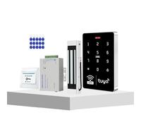 ReaIOKbii Kit de système de contrôle d'accès extérieur étanche Tuya sans fil WiFi RFID mot de passe clavier 15 pièces 125 kHz porte-clés 180 kg/350 lbs alimentation de verrouillage électromagnétique
