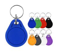 ReaIOKbii UID Lot de 30 porte-clés RFID modifiables, jeton NDavid, réinscriptible, contrôle d'accès, carte d'accès de porte pour copie ou clonage, 13,56 MHz 30 pièces de couleurs assorties