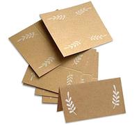 ReaJoys Lot de 50 marque-places en papier kraft marron pour décoration de table, RZX-UK016