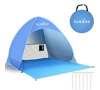 REAKOO Tente de Plage Automatique Portable, Abri Anti UV, Protection Solaire UPF 50+ Pop Up pour Adultes et Bébé
