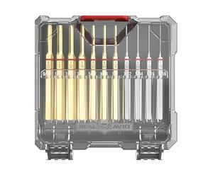 Real Avid ACCU-Punch Lot de 11 perforatrices Standard en Laiton et Acier - Poinçon de qualité supérieure résistant à la Corrosion dans Un Coffret de Rangement 3 Positions - Jeu de Chasse-goupilles
