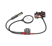 Real Avid Système d'accessoires Smart-Assist - Kit d'établi Mains Libres à Connexion Rapide avec Lampe de Travail Rechargeable de 180 lumens, loupe de 12,7 cm et Support de téléphone Portable pour