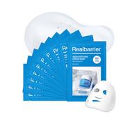 Real Barrier Aqua Masque visage en gel apaisant pour peau grasse déshydratée sensible, 10Ea, masque coréen en gaze de coton avec 8 acides hyaluroniques, rafraîchissant, apaisant,