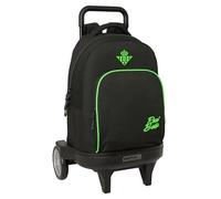 Real BETIS BALOMPIÉ - Grand sac à dos à roulettes, compact évolution, amovible, idéal pour les enfants de différents âges, confortable et polyvalent, qualité et résistance, 33 x 22 x 45 cm