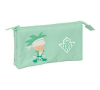 Real Betis BALOMPIÉ PRESCOLAIRE - Trousse Triple, Trousse pour Enfant, idéale pour Les Enfants d'âge Scolaire, Confortable et Polyvalente, qualité et résistance, 22 x 3 x 12 cm