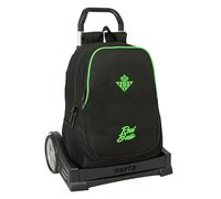 REAL BETIS BALOMPIÉ - Sac à dos ergonomique, dos ergonomique, avec chariot Safta Evolution, idéal pour les enfants de différents âges, confortable et polyvalent, qualité et résistance, 32 x 16 x 44 cm