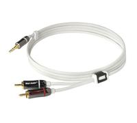 Real Cable Câble audio iPLug J35M2M – Mini-jack stéréo 3,5 mm vers 2x RCA – 3 m – Blindé