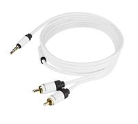 Real Cable 2x RCA M/3.5mm M, 1.5m câble audio 1,5 m 3,5mm 2 x RCA Blanc