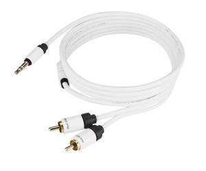 Real Cable 2x RCA M/3.5mm M, 1.5m câble audio 1,5 m 3,5mm 2 x RCA Blanc