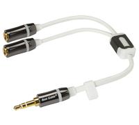 Real Cable iPLUG-J35M2F câble audio 0,2 m 3,5mm 2 x 3.5mm Blanc