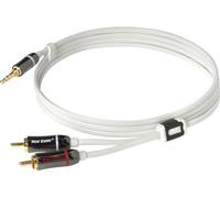 Real Cable Câble audio iPLug J35M2M – Mini-jack stéréo 3,5 mm vers 2x RCA – 3 m – Blindé