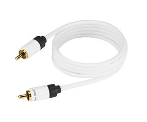 Real Cable RCA M/RCA M, 10m câble audio Blanc