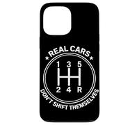Real Cars Don't Shift Themselves Manuel Driver Car Guy Coque pour iPhone 13 Pro Max