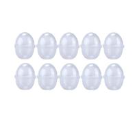 Real Egg 6 Sizes | Leak - Proof Plastic Egg Shaped Forms for Chocolate/Soap/Ice | Reusable Non - Stick Eggshell with Easy Demolding | 10 - Pack (6 ID: 16.5mm/0.64in, Circumference: 51.8mm/2.04in)