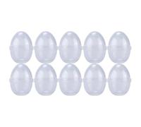 Real Egg 6 Sizes | Leak - Proof Plastic Egg Shaped Forms for Chocolate/Soap/Ice | Reusable Non - Stick Eggshell with Easy Demolding | 10 - Pack (4)