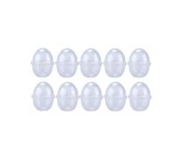 Real Egg 6 Sizes | Leak - Proof Plastic Egg Shaped Forms for Chocolate/Soap/Ice | Reusable Non - Stick Eggshell with Easy Demolding | 10 - Pack (Type 2)