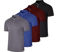 Real Essentials Lot de 3 et 4 : Polo à Manches Courtes en piqué de Coton pour Homme - Polo Performance (Grandes Tailles Disponibles), Lot de 10, Taille XL