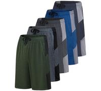 Real Essentials Lot de 5 Short de Sport Dry Fit résistant à la Transpiration pour Homme, Set G, Taille 3XL