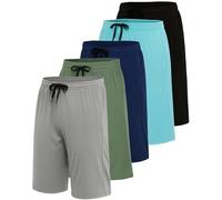 Real Essentials Lot de 5 Short de Sport Dry Fit résistant à la Transpiration pour Homme, Taille 3XL