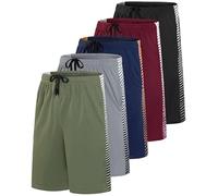 Real Essentials Re Men's Mesh Shorts, Set I, M (Lot de 5) Homme