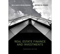 Real Estate Finance and Investments