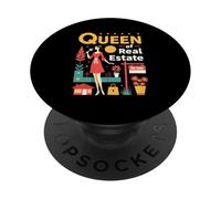 Real Estate Girl Property Management Broker Realtor PopSockets PopGrip Adhésif